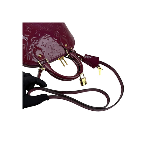 Louis Vuitton Rouge Fauviste Monogram Vernis Alma BB Bag