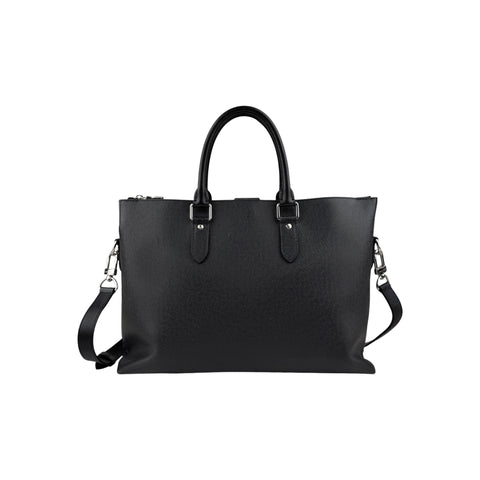 Louis Vuitton Taiga Anton Leather Briefcase Black Pony-style calfskin