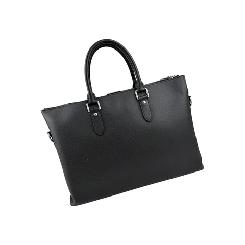 Louis Vuitton Taiga Anton Leather Briefcase Black Pony-style calfskin