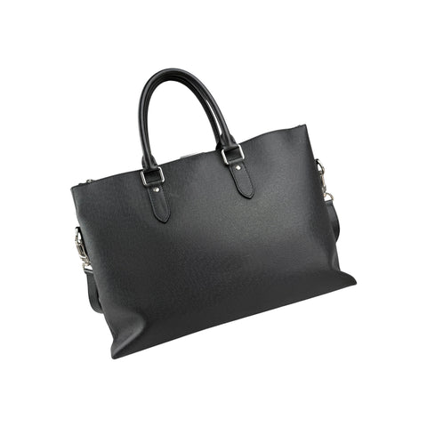 Louis Vuitton Taiga Anton Leather Briefcase Black Pony-style calfskin