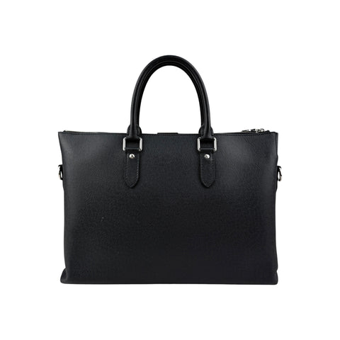 Louis Vuitton Taiga Anton Leather Briefcase Black Pony-style calfskin