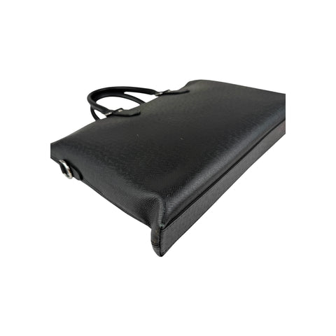 Louis Vuitton Taiga Anton Leather Briefcase Black Pony-style calfskin