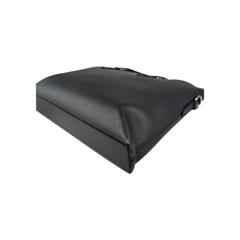 Louis Vuitton Taiga Anton Leather Briefcase Black Pony-style calfskin