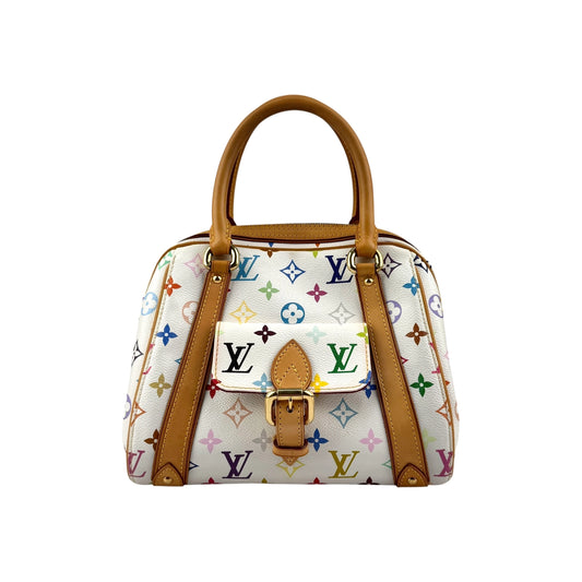 Louis Vuitton White Monogram Multicolore Canvas Priscilla Bag