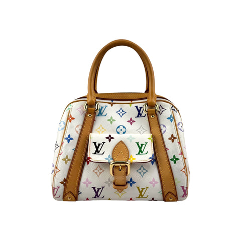 Louis Vuitton White Monogram Multicolore Canvas Priscilla Bag
