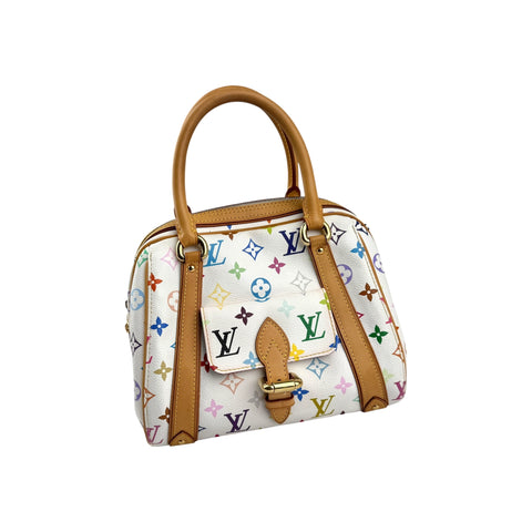 Louis Vuitton White Monogram Multicolore Canvas Priscilla Bag