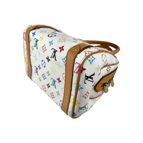 Louis Vuitton White Monogram Multicolore Canvas Priscilla Bag