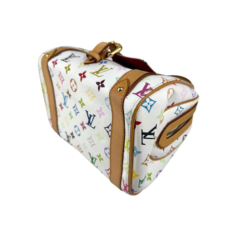 Louis Vuitton White Monogram Multicolore Canvas Priscilla Bag