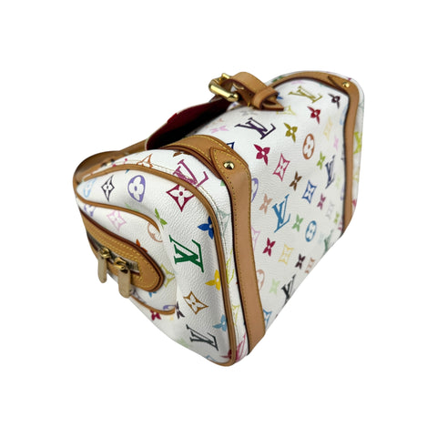 Louis Vuitton White Monogram Multicolore Canvas Priscilla Bag