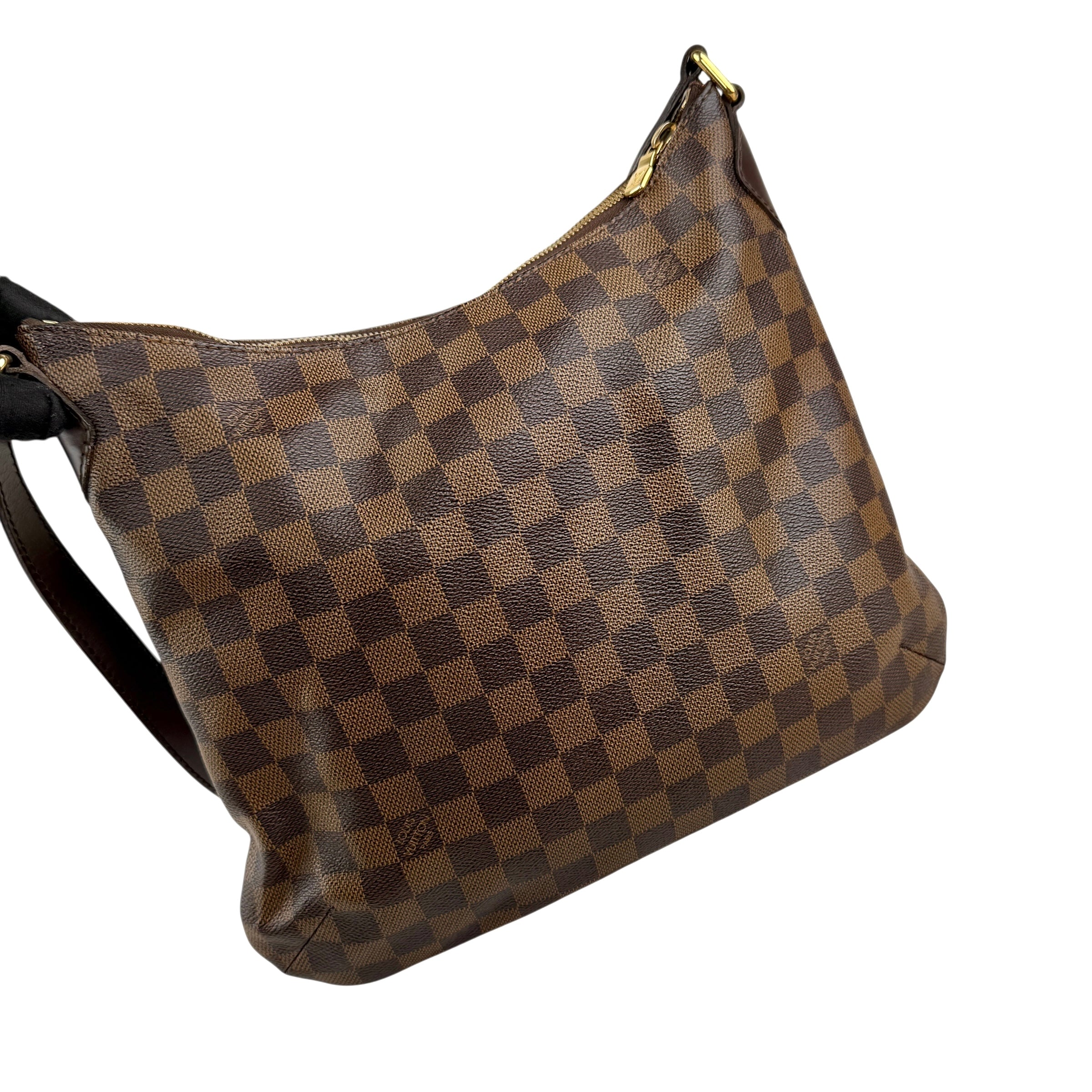 louis vuitton bloomsbury crossbody brown canvas right front 45