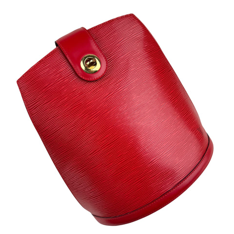 louis vuitton epi cluny shoulder bag red left front 45