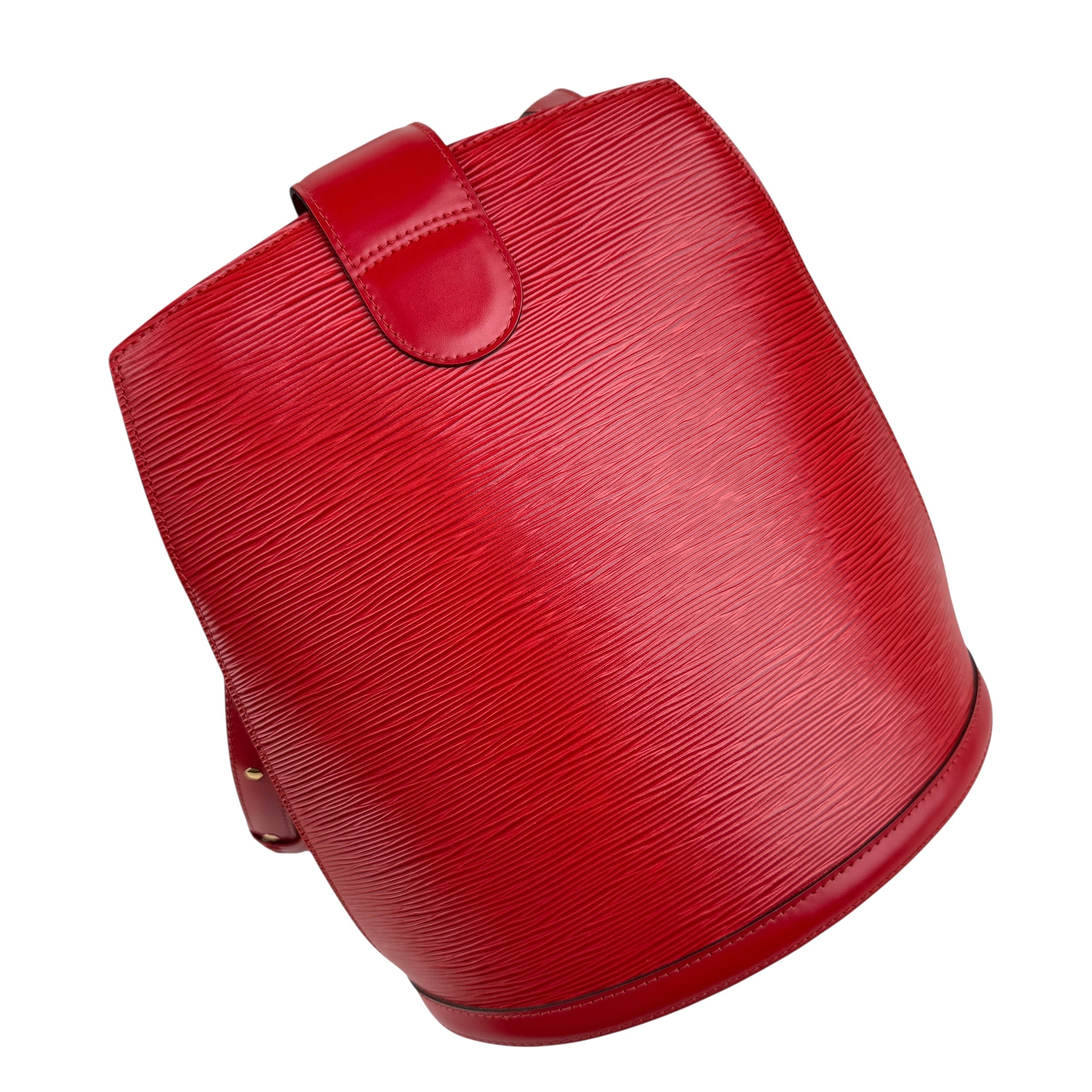 louis vuitton epi cluny shoulder bag red right front 45