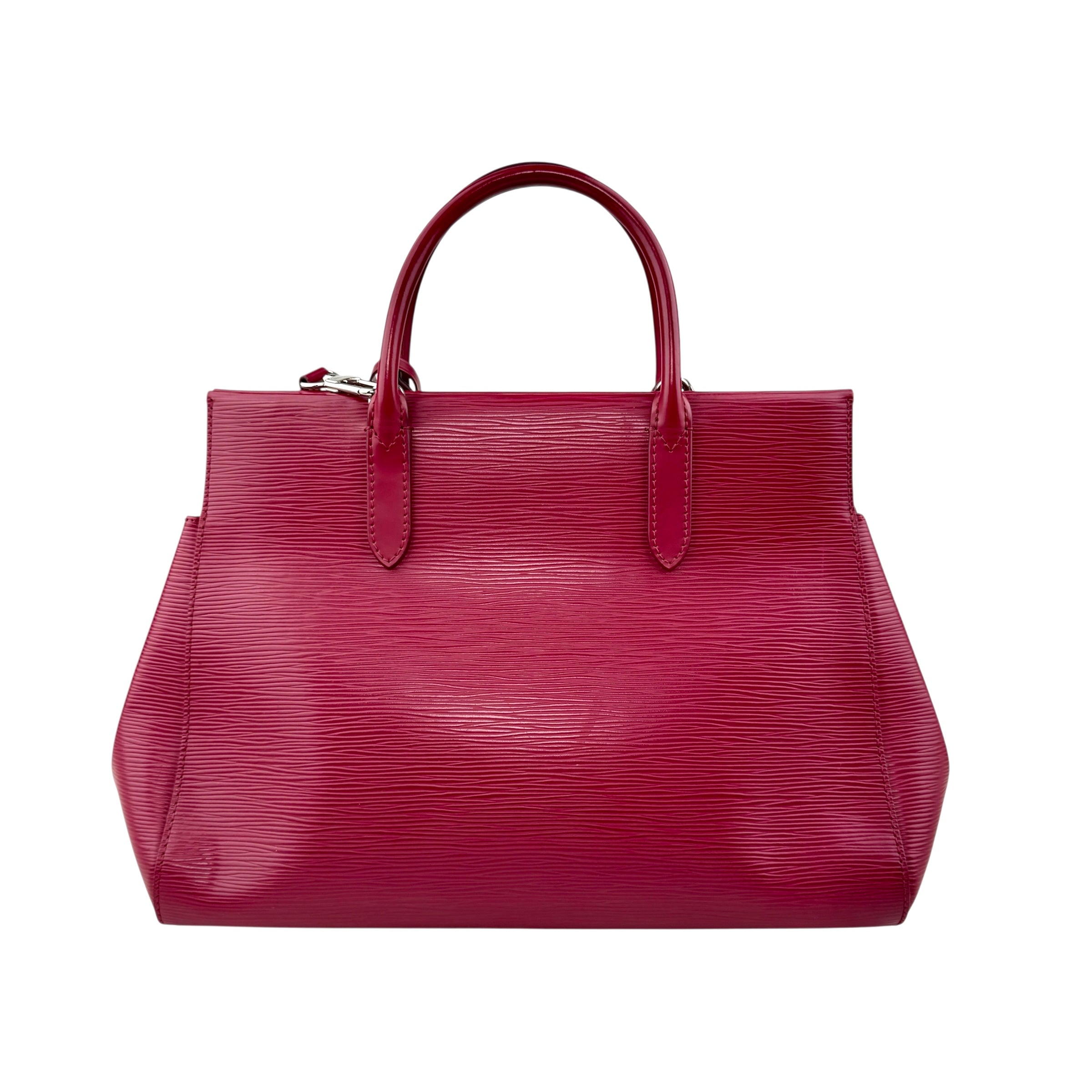 louis vuitton marly epi leather fuchsia bag back