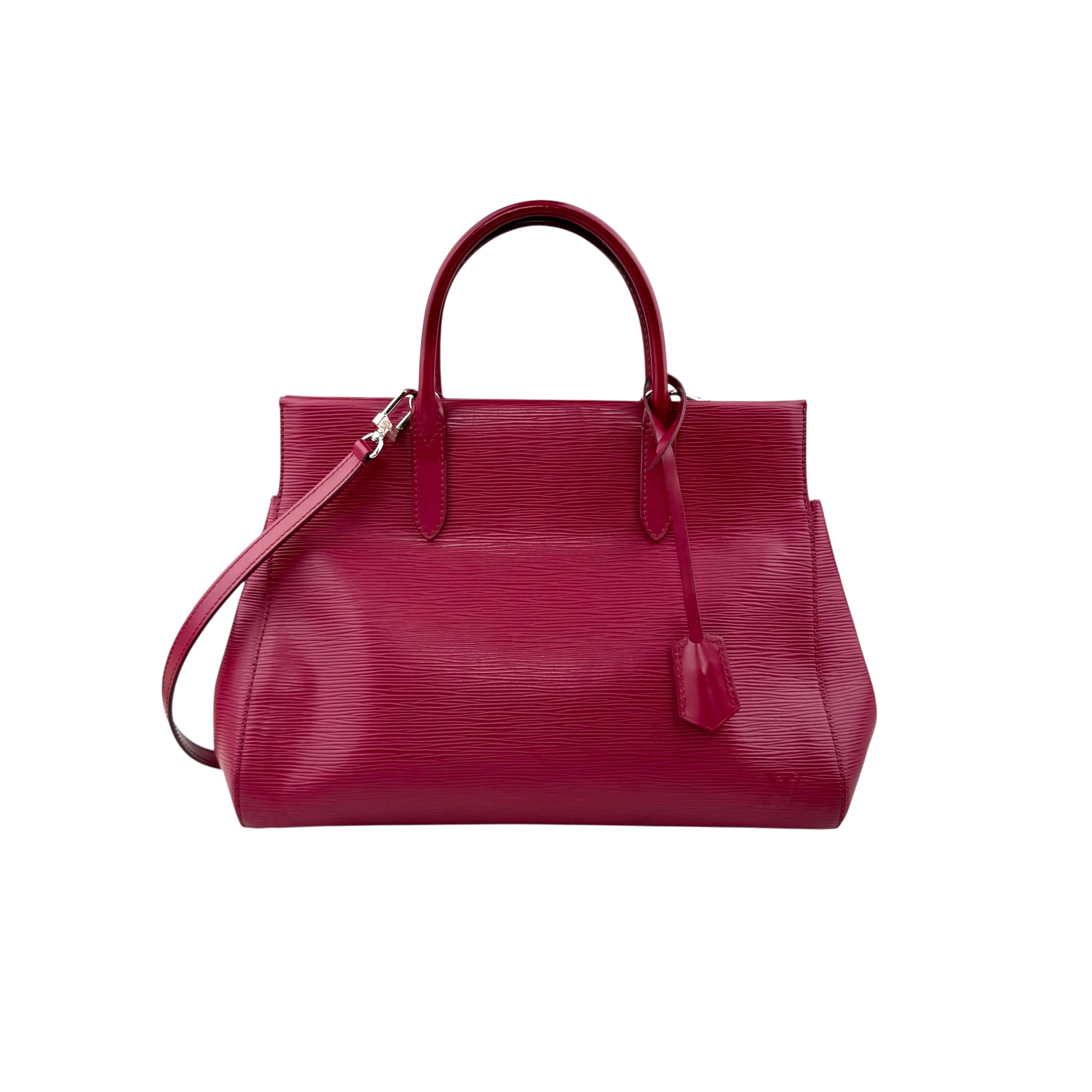 louis vuitton marly bb epi leather fuchsia bag front