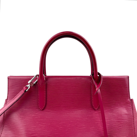 louis vuitton marly epi leather fuchsia bag handle detail