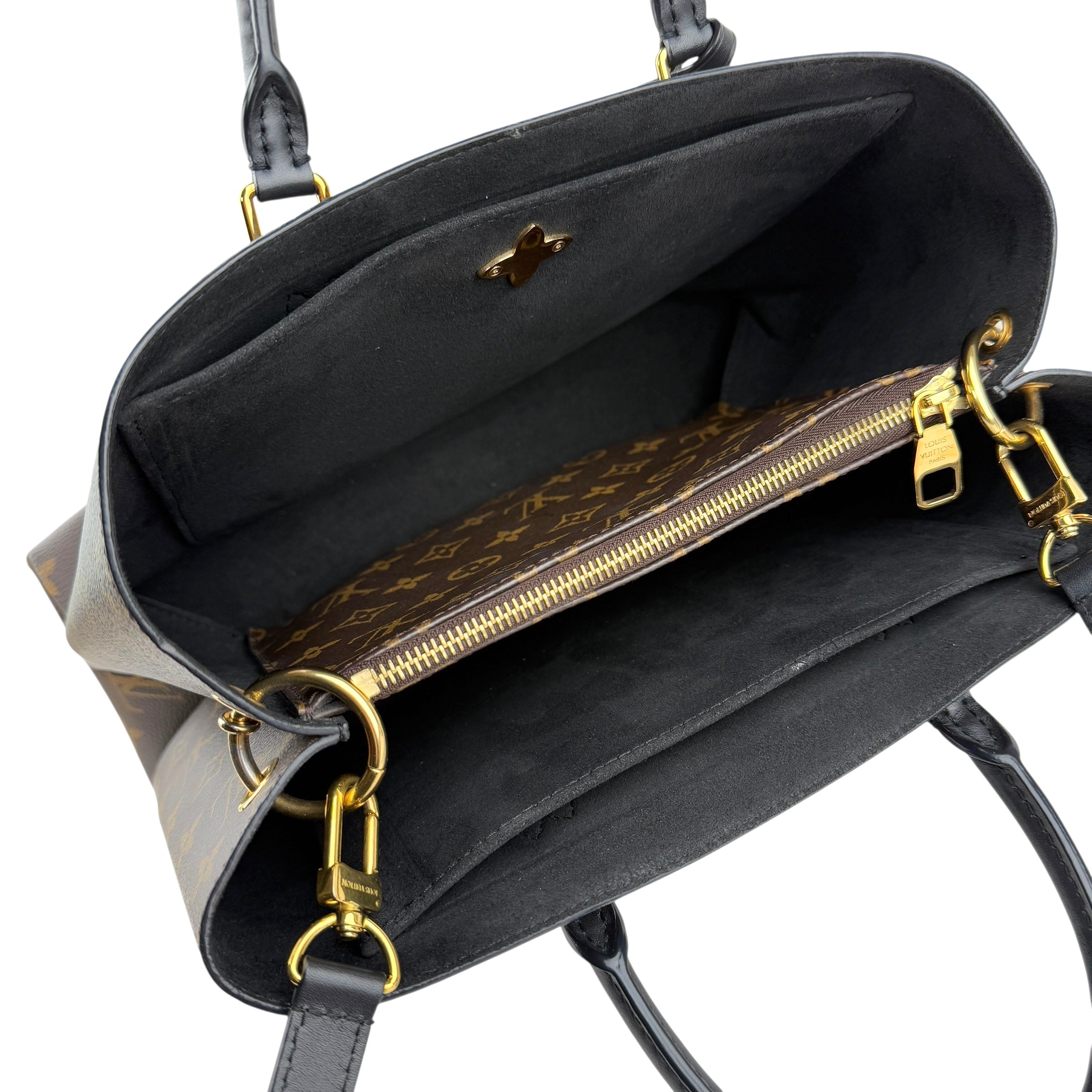 louis vuitton monogram canvas flower tote bag inside