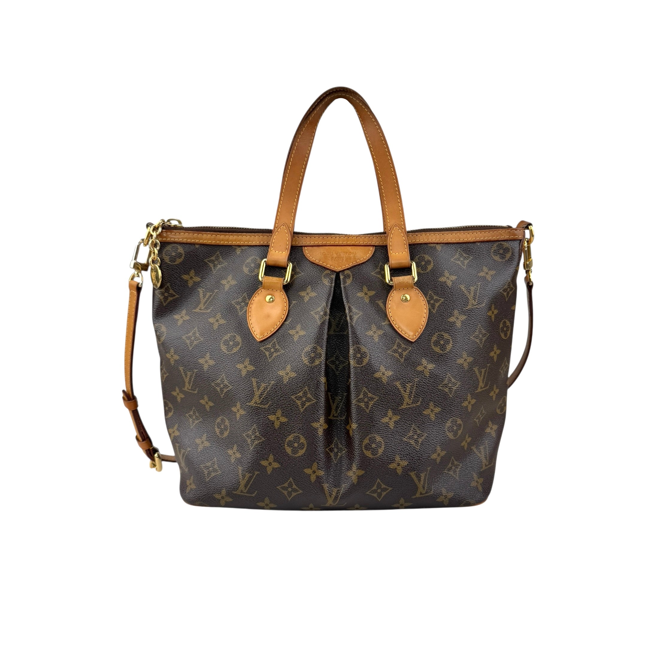 louis vuitton monogram canvas palermo bag front