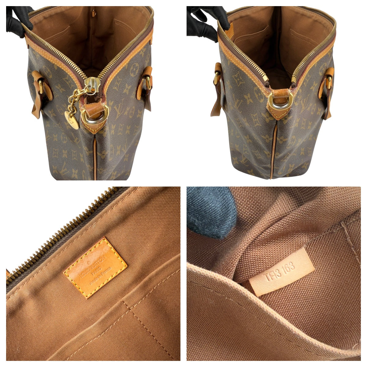 louis vuitton monogram canvas palermo bag inside pocket detail