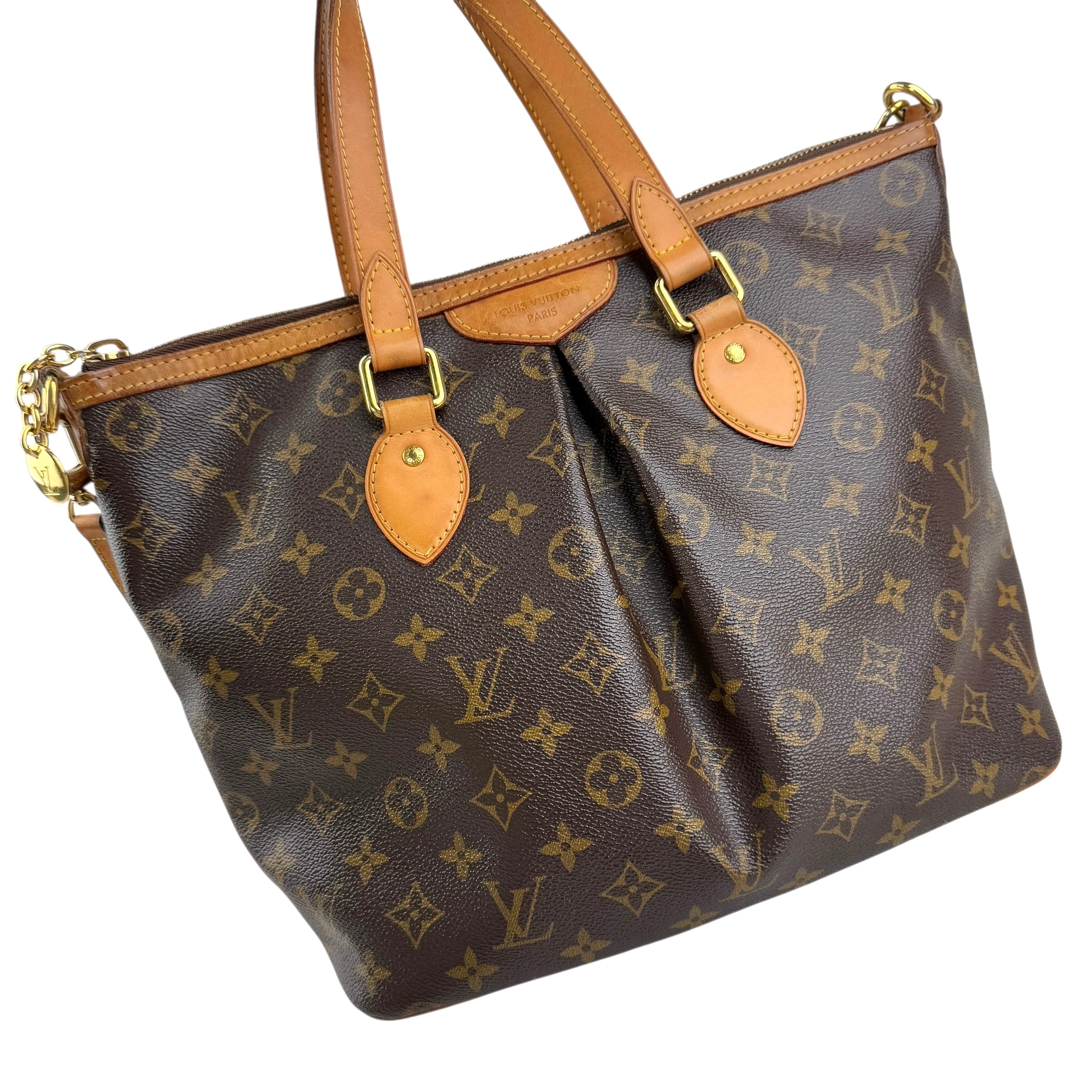 louis vuitton monogram canvas palermo bag left back 45