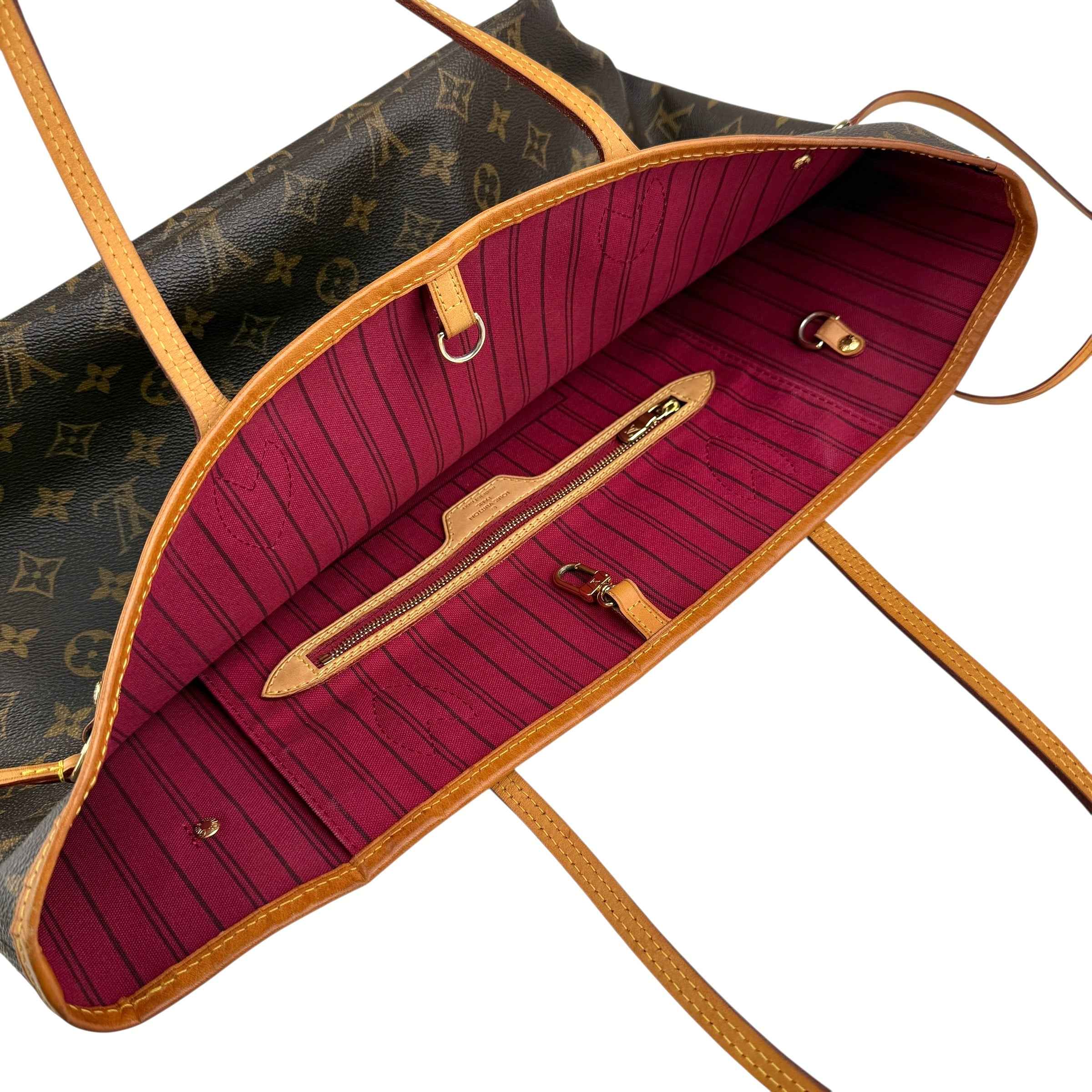 Louis Vuitton Neverfull Tote MM Brown Canvas Monogram