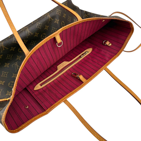 Louis Vuitton Neverfull Tote MM Brown Canvas Monogram