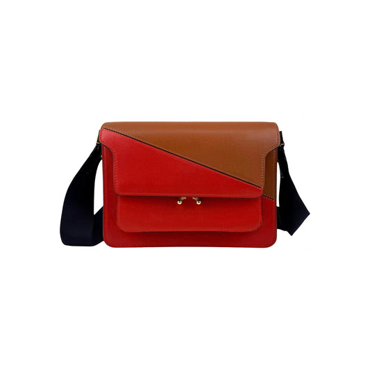Marni Color Block Leather Trunk Bag