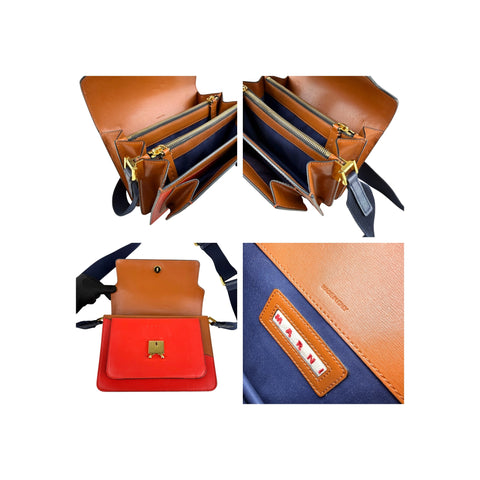 Marni Color Block Leather Trunk Bag