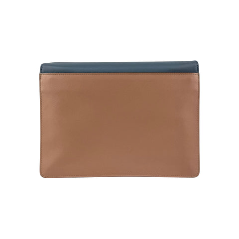 Marni Leather Trunk Bag Blue Single Shoulder Strap Medium