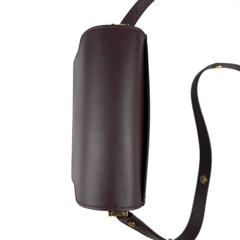 Marni Trunk Color Block Saffiano Leather Shoulder Bag