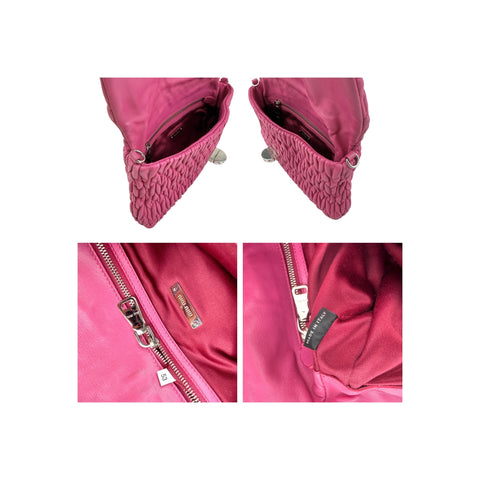 Miu Miu Cloquet Quilted Nappa Leather Cristal Shoulder Bag