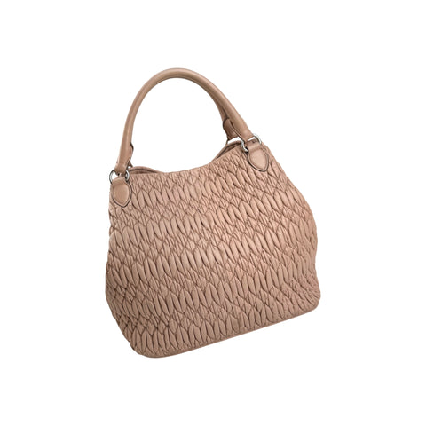 Miu Miu Crystal Convertible Tote Matelasse Leather Medium