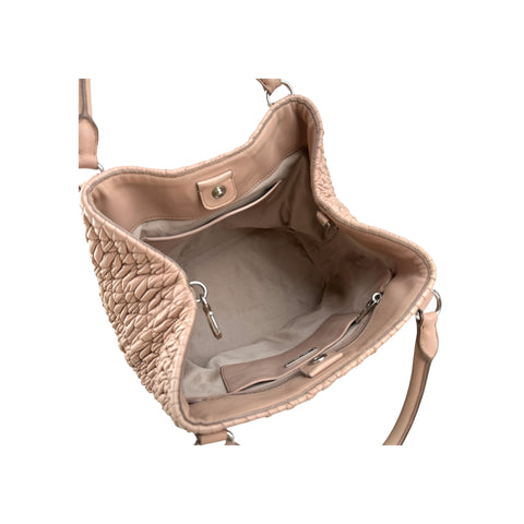 Miu Miu Crystal Convertible Tote Matelasse Leather Medium