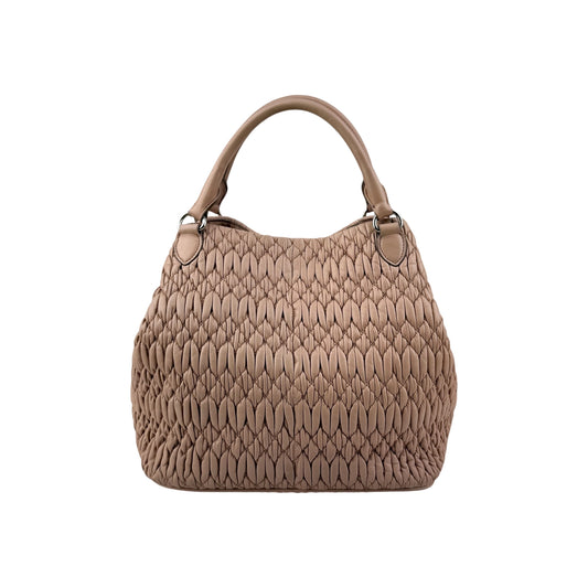 Miu Miu Crystal Convertible Tote Matelasse Leather Medium