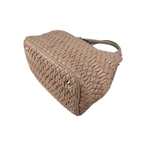 Miu Miu Crystal Convertible Tote Matelasse Leather Medium