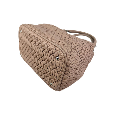 Miu Miu Crystal Convertible Tote Matelasse Leather Medium