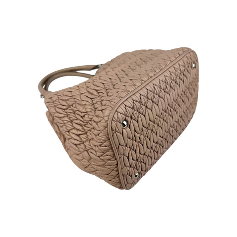 Miu Miu Crystal Convertible Tote Matelasse Leather Medium