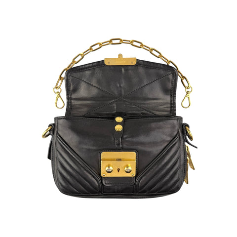 Miu Miu nappa matelassé biker shoulder bag