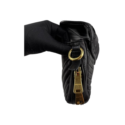 Miu Miu nappa matelassé biker shoulder bag