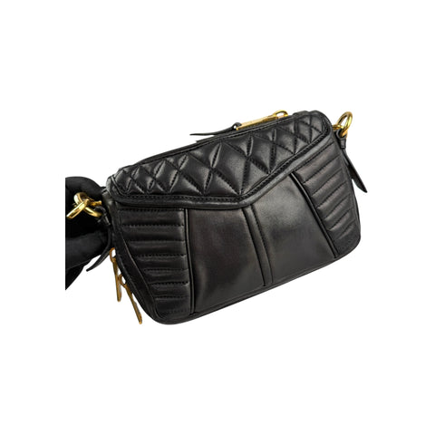 Miu Miu nappa matelassé biker shoulder bag