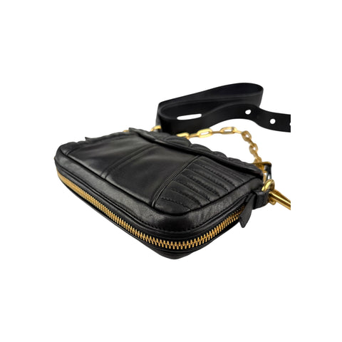 Miu Miu nappa matelassé biker shoulder bag