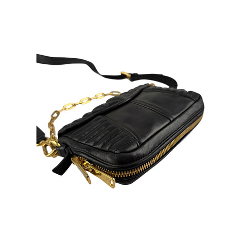 Miu Miu nappa matelassé biker shoulder bag