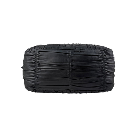 Prada Black Nappa Leather Gaufre Tote Bag
