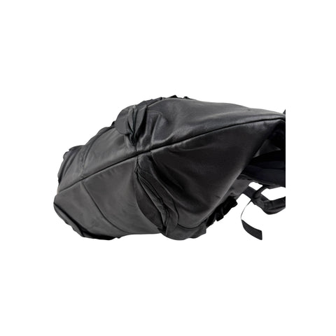 Prada Black Nappa Leather Ruffle Shoulder Bag
