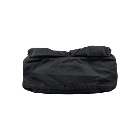 Prada Black Vela Nylon Buckle Messenger Bag