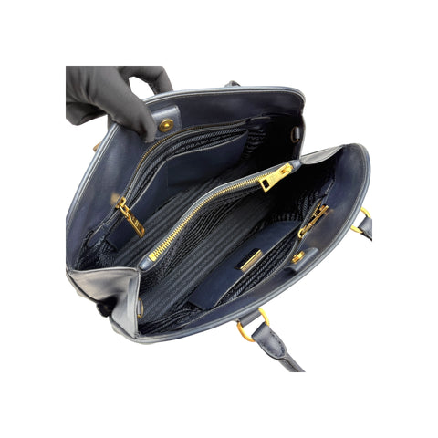 Prada Blue Saffiano Leather Dome Bag
