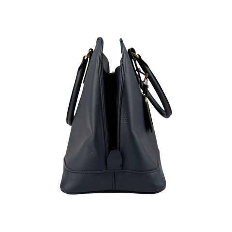 Prada Blue Saffiano Leather Dome Bag
