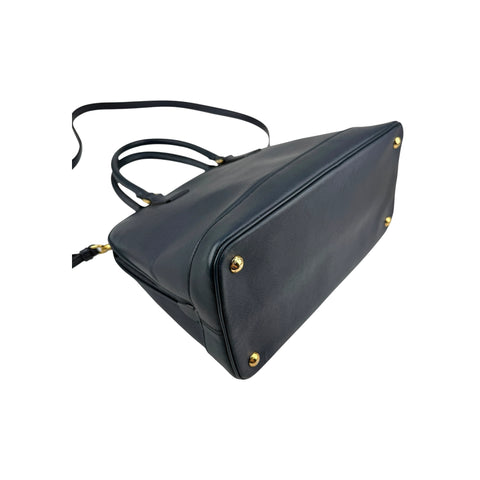 Prada Blue Saffiano Leather Dome Bag