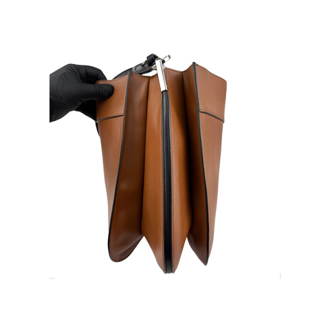 Prada Brown City Calf Leather Margit Shoulder Bag