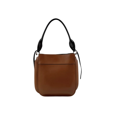 Prada Brown City Calf Leather Margit Shoulder Bag