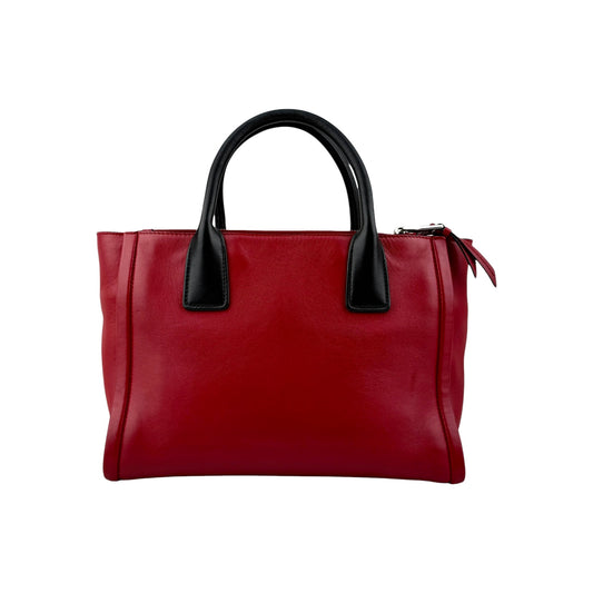 Prada Calfskin Belted Concept Double Zip Tote